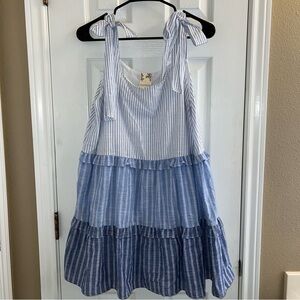 Blu Pepper 100% Cotton Tiered Dress NWOT